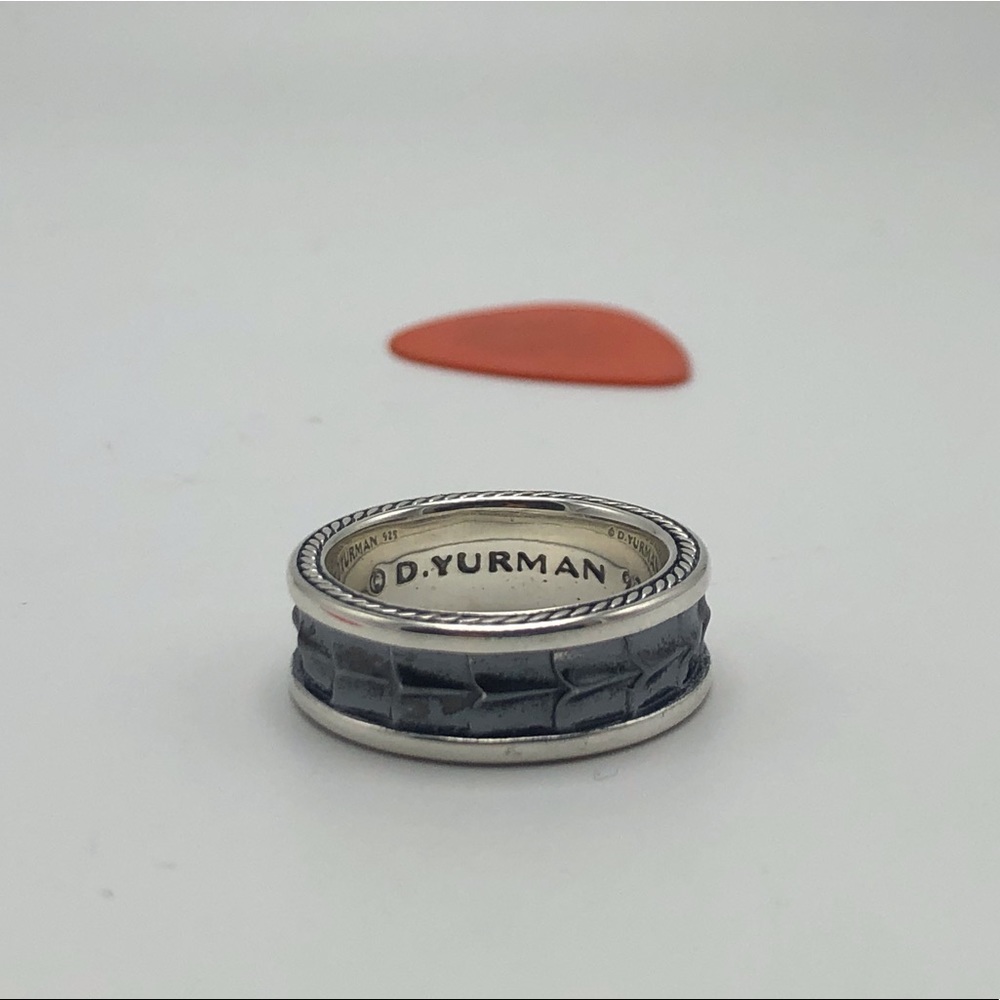 David Yurman Silver Armory Band Ring Size 9.5